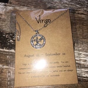 Virgo zodiac necklace 3/$25
